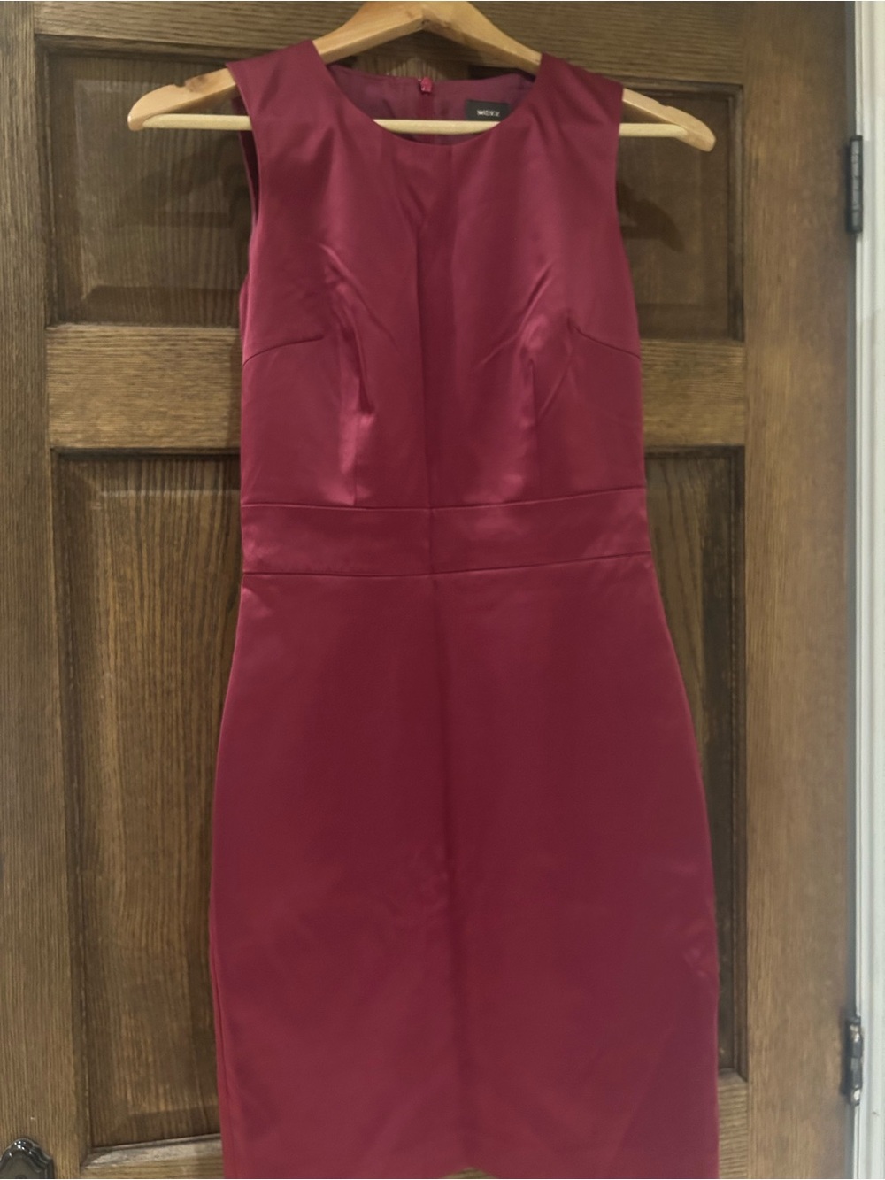 Mexx Sleeveless Wine Red Mini Sheath Dress